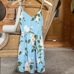 Blue Floral Dress (size xsmall/small)